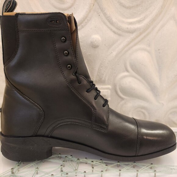 Ariat Black Leather "Heritage" Lace up boots. NWT. Size 13 - Picture 4 of 11